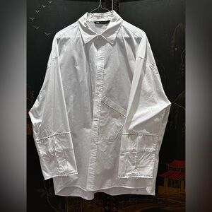 ZARA  Oversized Women’s Oxford with Black accent stitching -Size L